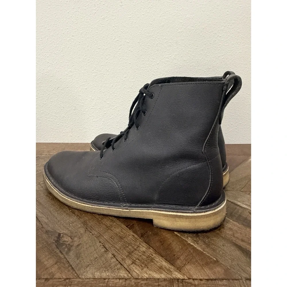 Mens Clarks Originals Brown Leather Boots In Brown Leather